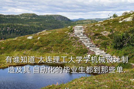 有誰知道 大連理工大學(xué)學(xué)機(jī)械設(shè)計(jì)制造及其 自動化的畢業(yè)生都到那些單...