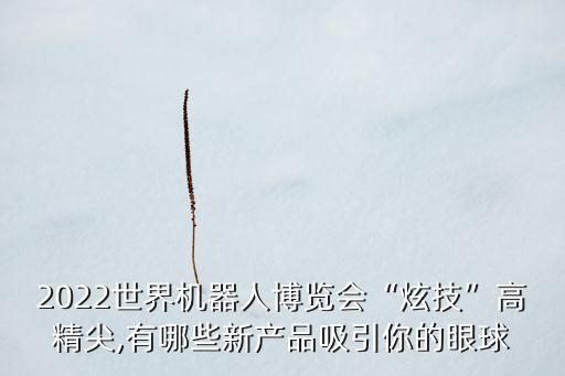 2022世界機器人博覽會“炫技”高精尖,有哪些新產(chǎn)品吸引你的眼球