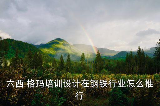 六西 格瑪培訓設計在鋼鐵行業(yè)怎么推行