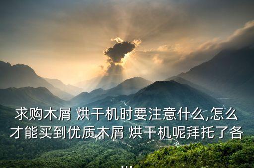 求購木屑 烘干機(jī)時(shí)要注意什么,怎么才能買到優(yōu)質(zhì)木屑 烘干機(jī)呢拜托了各...