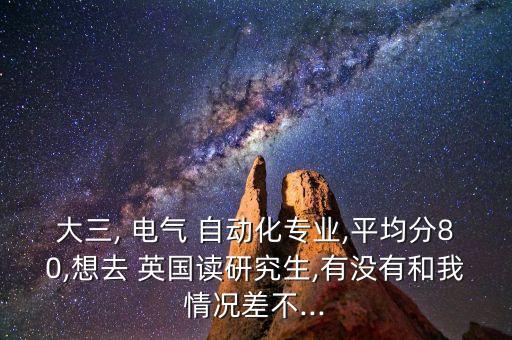 大三, 電氣 自動(dòng)化專業(yè),平均分80,想去 英國(guó)讀研究生,有沒(méi)有和我情況差不...