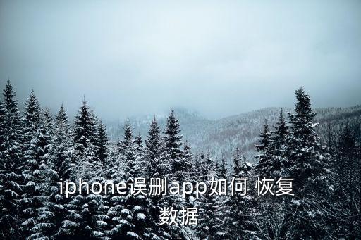 iphone誤刪app如何 恢復(fù) 數(shù)據(jù)