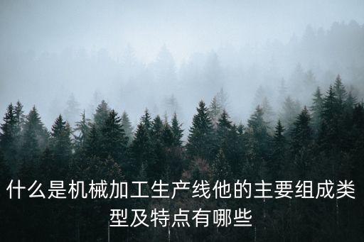 什么是機械加工生產(chǎn)線他的主要組成類型及特點有哪些