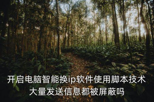 開啟電腦智能換ip軟件使用腳本技術大量發(fā)送信息都被屏蔽嗎
