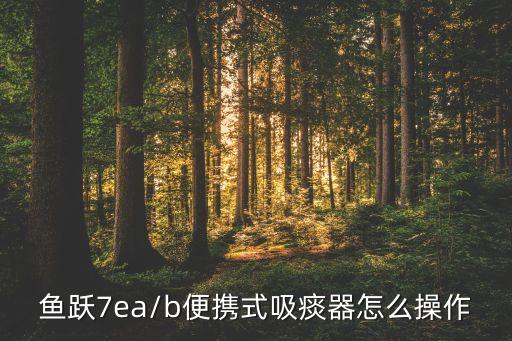 魚躍7ea/b便攜式吸痰器怎么操作