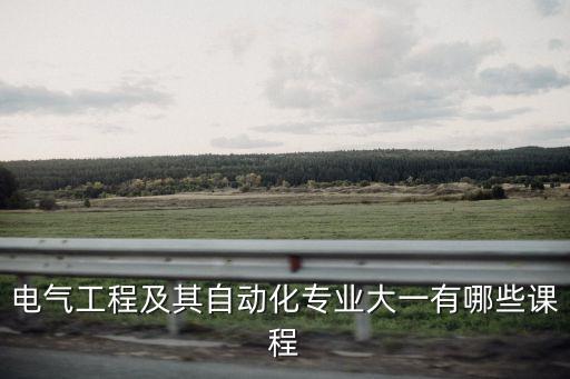 電氣工程及其自動(dòng)化專業(yè)大一有哪些課程