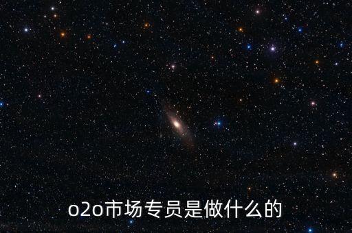 o2o市場專員是做什么的