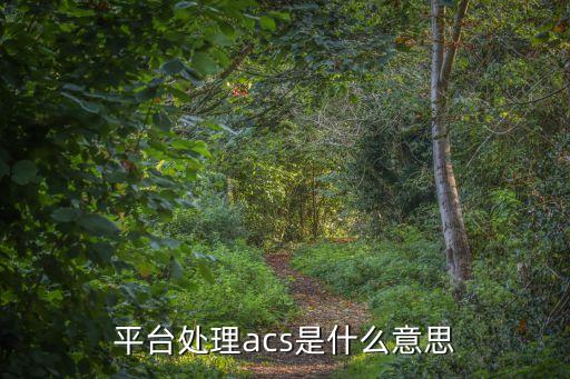 平臺(tái)處理acs是什么意思