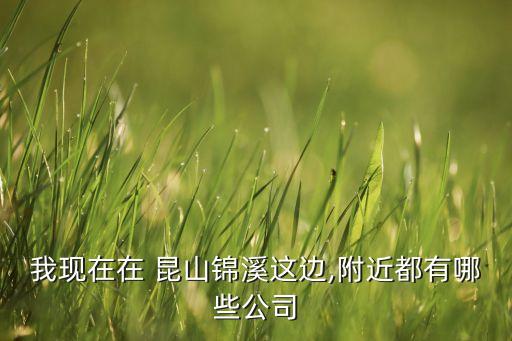 我現(xiàn)在在 昆山錦溪這邊,附近都有哪些公司
