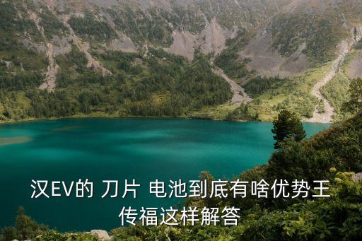 漢EV的 刀片 電池到底有啥優(yōu)勢王傳福這樣解答