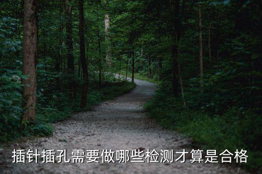 插針插孔需要做哪些檢測(cè)才算是合格