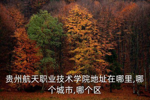 貴州航天職業(yè)技術(shù)學(xué)院地址在哪里,哪個城市,哪個區(qū)