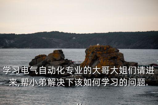學習電氣自動化專業(yè)的大哥大姐們請進來,幫小弟解決下該如何學習的問題...