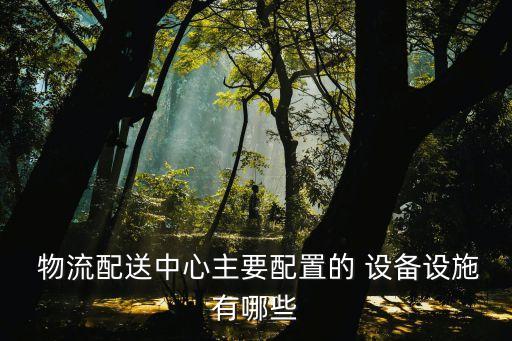  物流配送中心主要配置的 設(shè)備設(shè)施有哪些