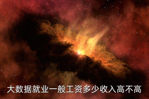 大數(shù)據(jù)就業(yè)一般工資多少收入高不高