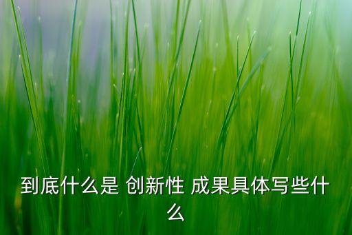 創(chuàng)新成果