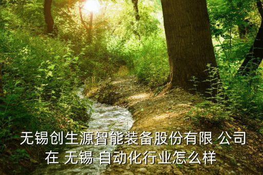  無錫創(chuàng)生源智能裝備股份有限 公司在 無錫 自動(dòng)化行業(yè)怎么樣