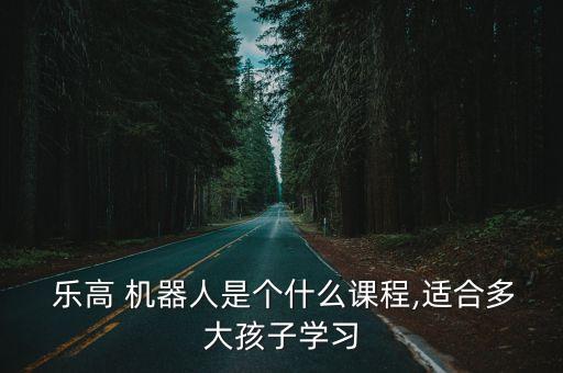  樂(lè)高 機(jī)器人是個(gè)什么課程,適合多大孩子學(xué)習(xí)