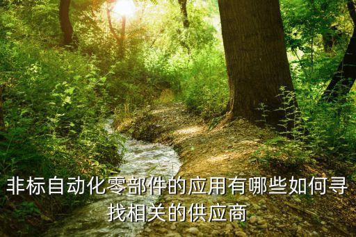 非標(biāo)自動(dòng)化零部件的應(yīng)用有哪些如何尋找相關(guān)的供應(yīng)商