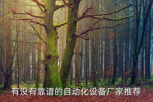 有沒有靠譜的自動(dòng)化設(shè)備廠家推薦