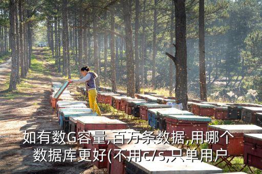 如有數(shù)G容量,百萬條數(shù)據(jù),用哪個(gè) 數(shù)據(jù)庫(kù)更好(不用c/s,只單用戶