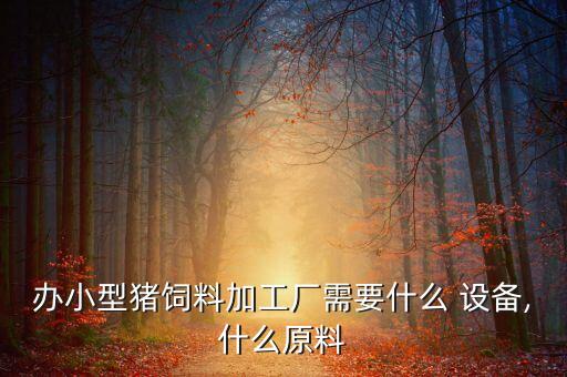 辦小型豬飼料加工廠需要什么 設(shè)備,什么原料
