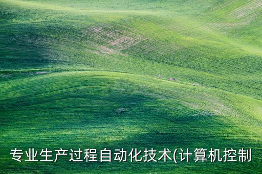 專業(yè)生產(chǎn)過程自動(dòng)化技術(shù)(計(jì)算機(jī)控制