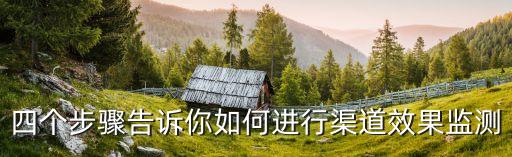 四個步驟告訴你如何進行渠道效果監(jiān)測