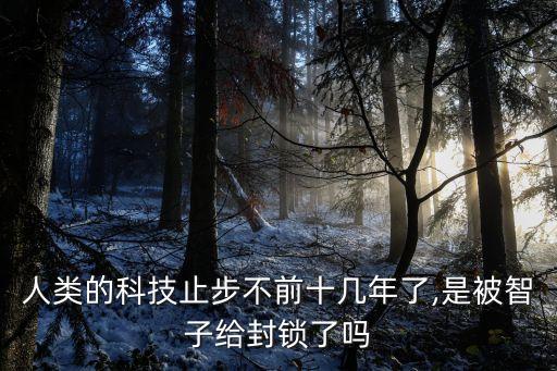人類的科技止步不前十幾年了,是被智子給封鎖了嗎