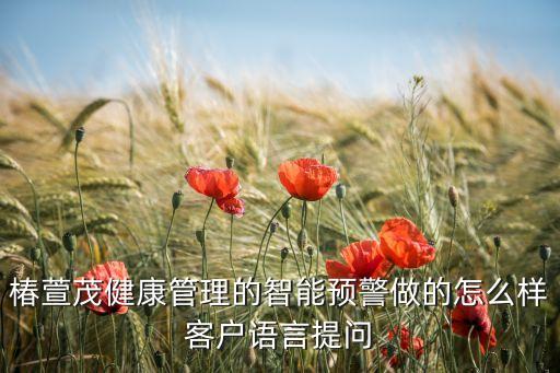 椿萱茂健康管理的智能預(yù)警做的怎么樣客戶語(yǔ)言提問(wèn)