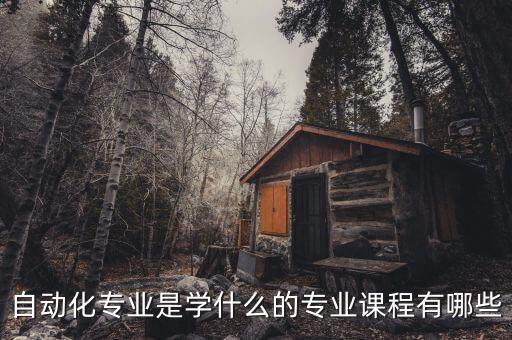 自動化專業(yè)是學(xué)什么的專業(yè)課程有哪些