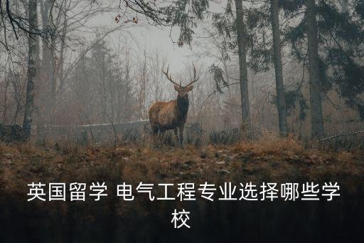  英國(guó)留學(xué) 電氣工程專業(yè)選擇哪些學(xué)校