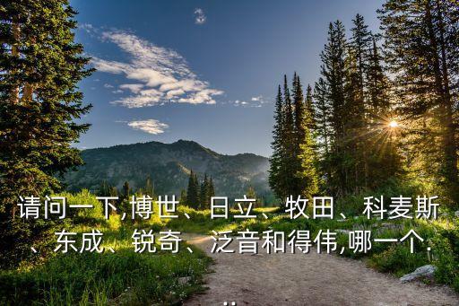 請問一下,博世、日立、牧田、科麥斯、東成、銳奇、泛音和得偉,哪一個(gè)...
