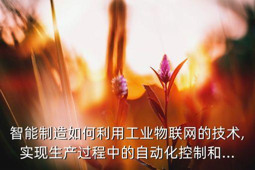 智能制造如何利用工業(yè)物聯(lián)網(wǎng)的技術(shù),實現(xiàn)生產(chǎn)過程中的自動化控制和...