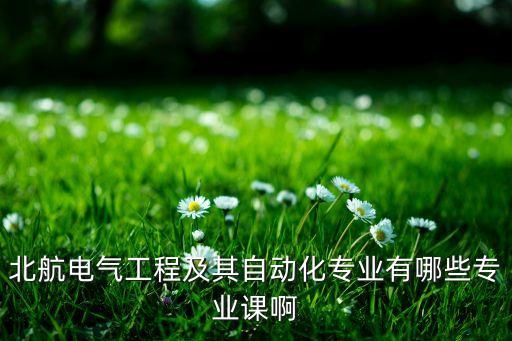北航電氣工程及其自動(dòng)化專(zhuān)業(yè)有哪些專(zhuān)業(yè)課啊