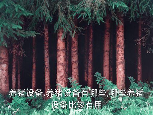 養(yǎng)豬設(shè)備,養(yǎng)豬設(shè)備有哪些,哪些養(yǎng)豬設(shè)備比較有用
