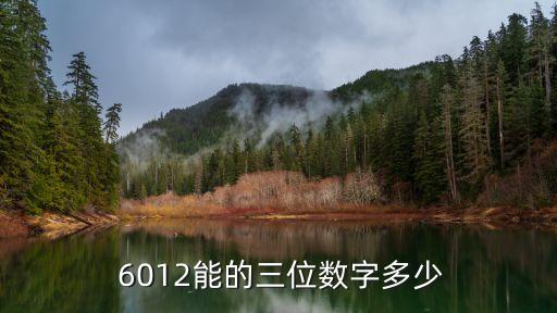  6012能的三位數字多少