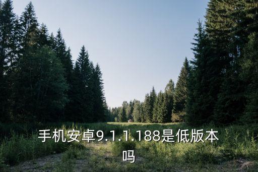 手機(jī)安卓9.1.1.188是低版本嗎