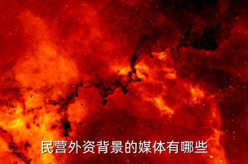民營外資背景的媒體有哪些