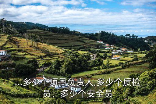 ...多少個項目負(fù)責(zé)人,多少個質(zhì)檢員、多少個安全員