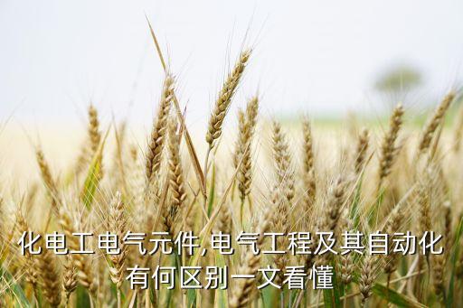 自動(dòng)化電工電氣元件,電氣工程及其自動(dòng)化有何區(qū)別?一文看懂