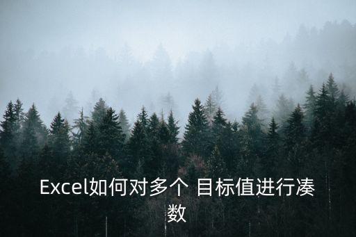 Excel如何對(duì)多個(gè) 目標(biāo)值進(jìn)行湊數(shù)