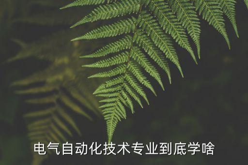 電氣自動化技術專業(yè)到底學啥