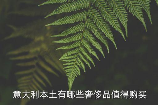  意大利本土有哪些奢侈品值得購買