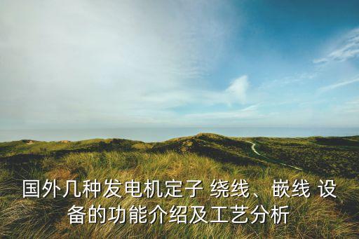 國(guó)外幾種發(fā)電機(jī)定子 繞線、嵌線 設(shè)備的功能介紹及工藝分析