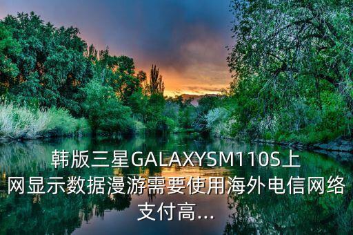 韓版三星GALAXYSM110S上網(wǎng)顯示數(shù)據(jù)漫游需要使用海外電信網(wǎng)絡(luò)支付高...