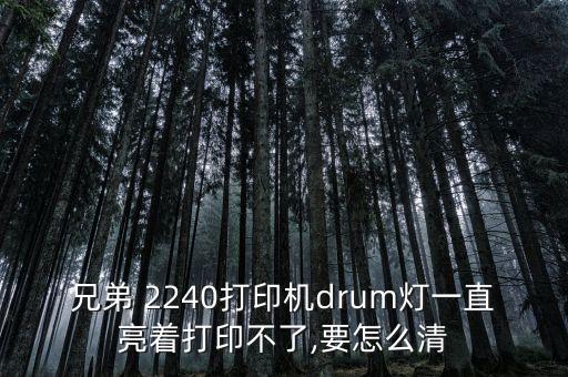 兄弟 2240打印機(jī)drum燈一直亮著打印不了,要怎么清