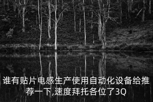 誰有貼片電感生產(chǎn)使用自動化設(shè)備給推薦一下,速度拜托各位了3Q