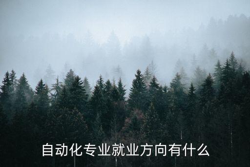 自動(dòng)化專業(yè)就業(yè)方向有什么