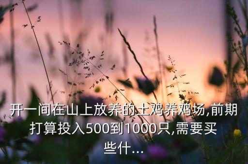 開一間在山上放養(yǎng)的土雞養(yǎng)雞場,前期打算投入500到1000只,需要買些什...